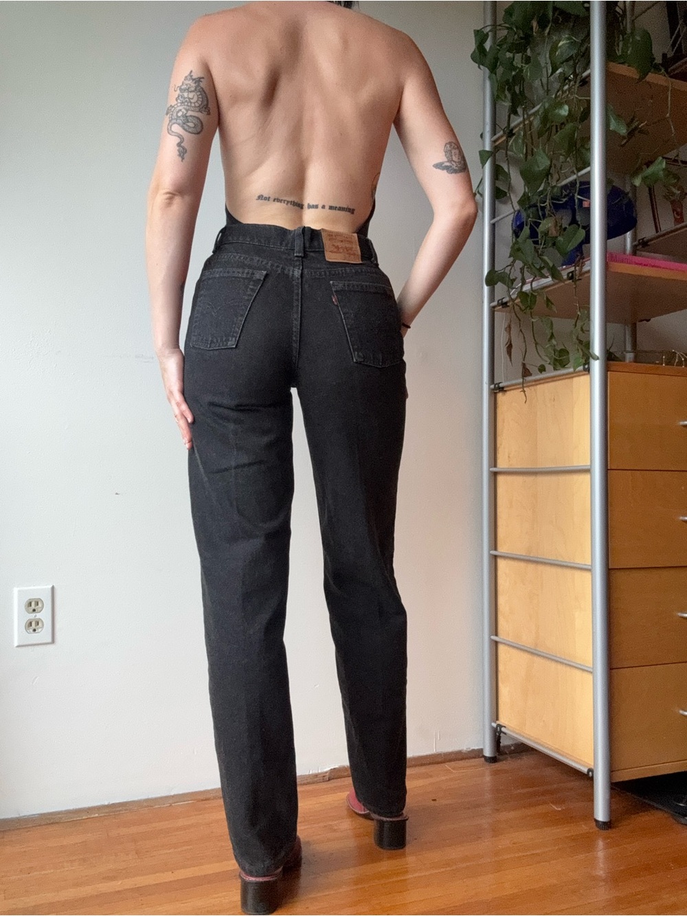 Levi’s 535 vintage black high waisted jeans - made in Canada